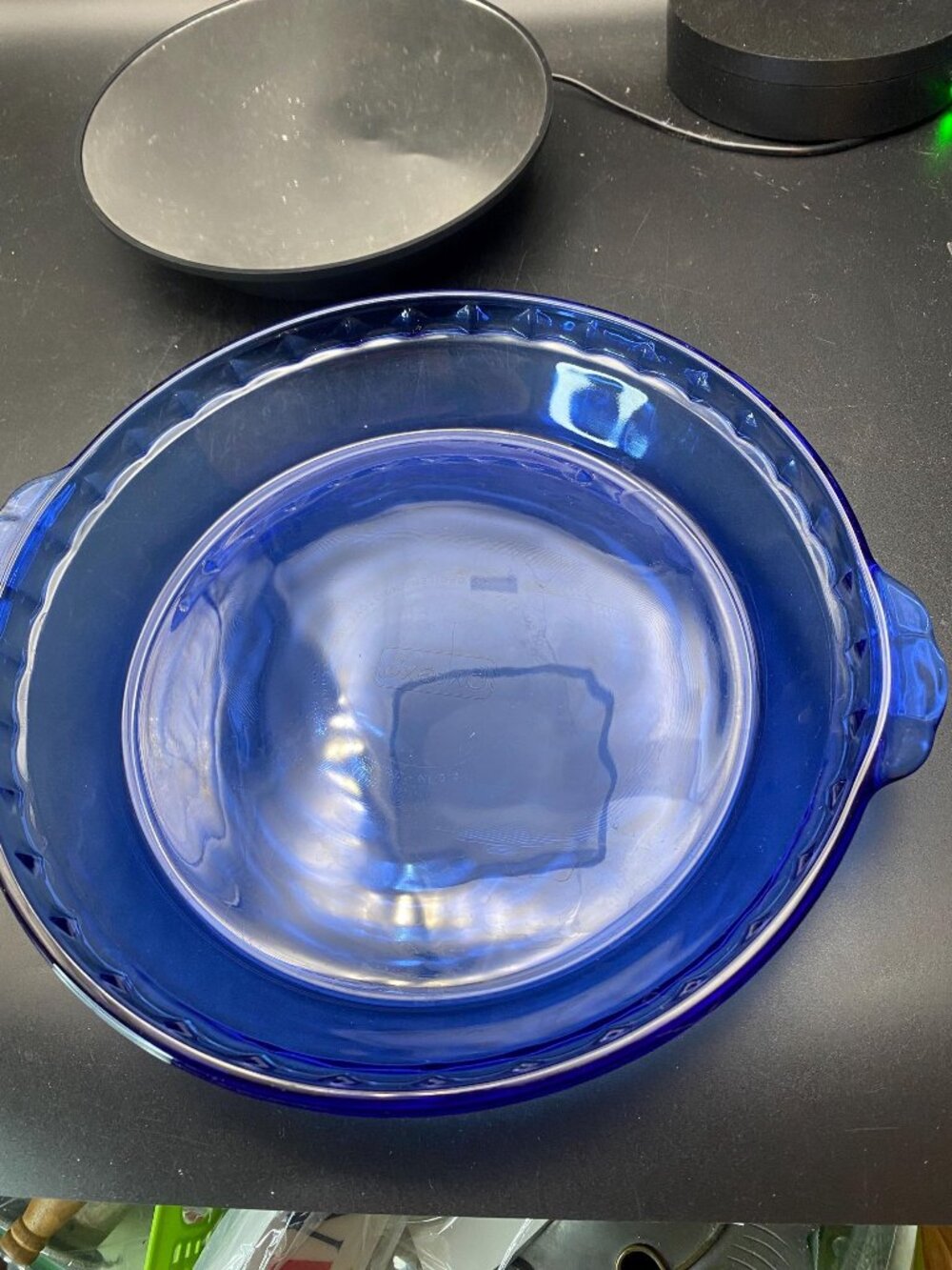 Pyrex Cobalt Fluted Edge Pie Plate